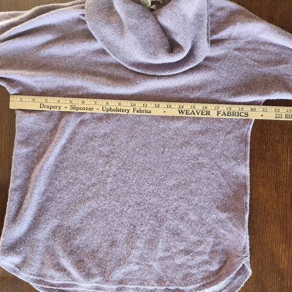 Max Studio 100% Cashmere purple cowl neck pull-over sweater L - Picture 7 of 11